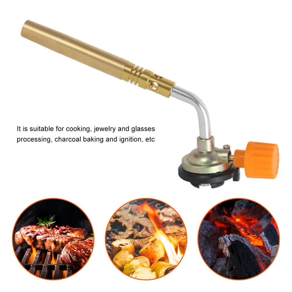 Butane Burner Welding Gas Torch Flame Gun Brazing Flamethrower Outdoor Camping BBQ Portable Soldering Heat Gun