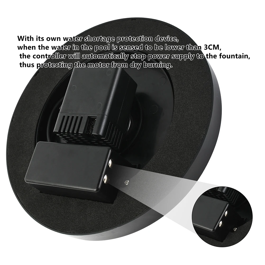 

1 set Solar Powered Fountain Round Floating Water Pump For Garden Pond Bird Bath Outdoor Decorative Fountain Solar Water