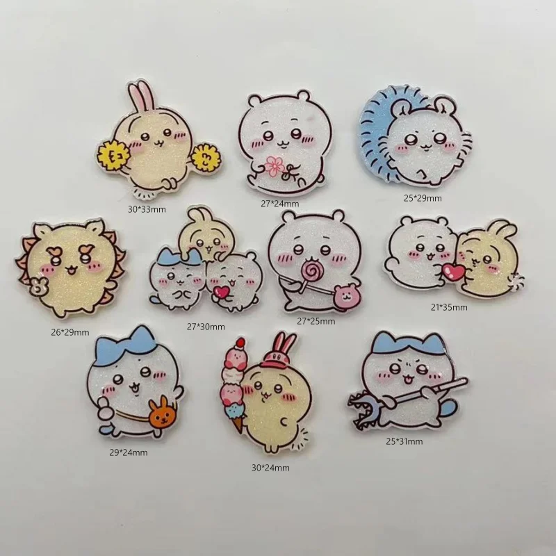 10pcs  acrylic decorative cartoon anime peripheral badges handmade decorations for children\'s small gifts