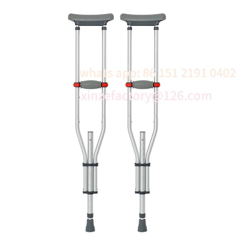 

Customizable Alloy Detachable Foldable Underarm Crutches Armpit Crutch Elderly Disabled Walking Stick Mobility Aid Walk