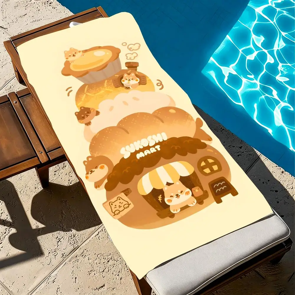 Food Art Bread Cute Towel Towel beach towel, quick drying absorbent bath towel for Swim,Gym,Camping,Outdoor hot