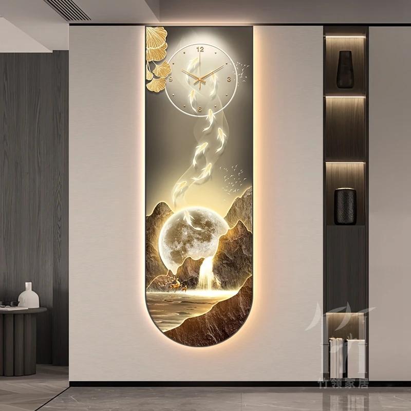 

Современные настенные часы для гостиной, необычные эстетические игольчатые большие настенные часы, светящийся уникальный дизайн, декоративные часы Orologio Da Parete