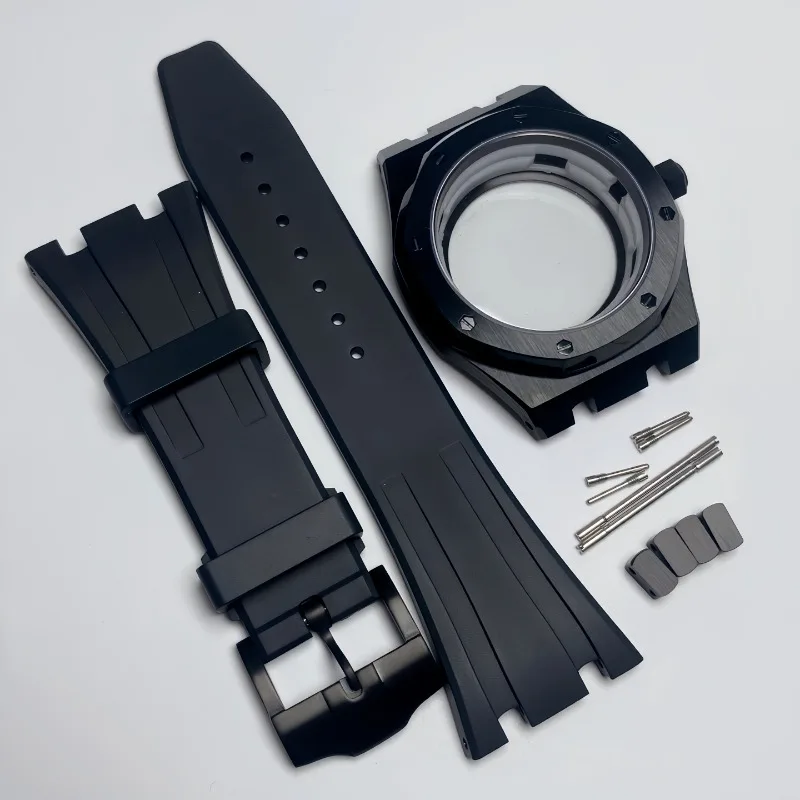 

Новинка для модифицированного дуба, набор резиновых лент, сапфировое зеркало, подходит для NH35/NH36, ремешок корпуса механизма