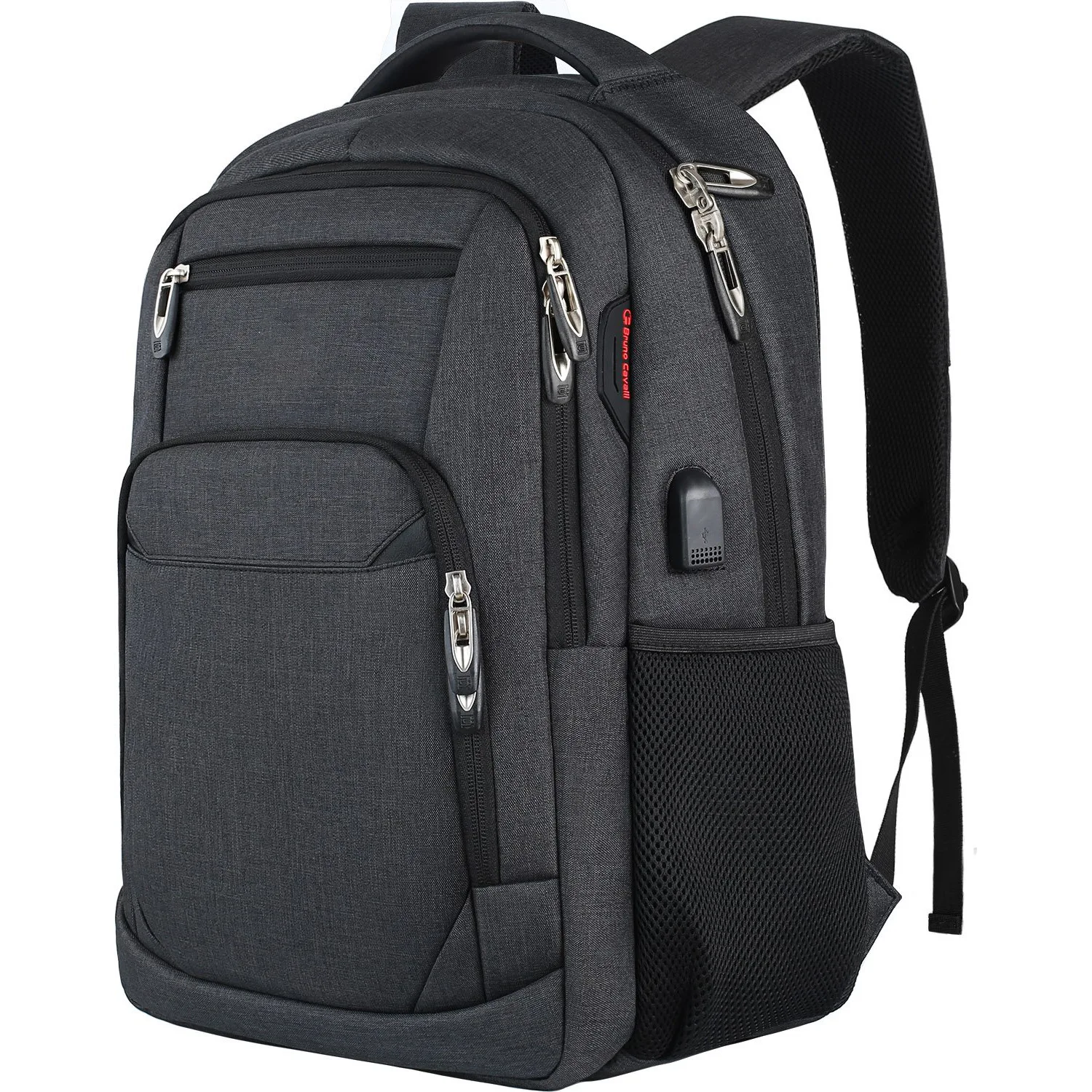 Multi-Funcional Laptop Mochila para Homens, Bolsa de Negócios, Oxford Outdoor Waterproof Computer Bag, Porta USB, 17,3"