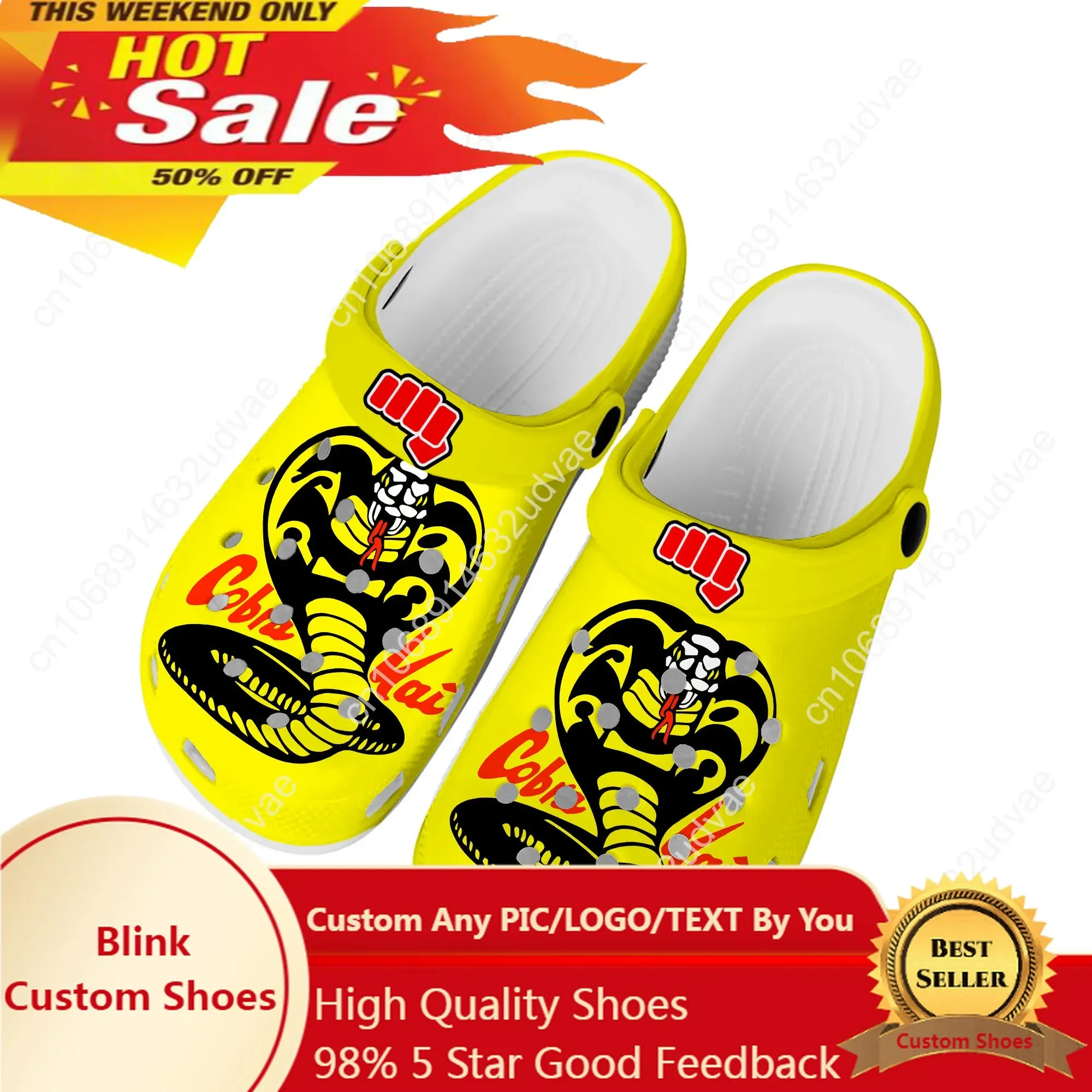 

Movie Thai Venomous Snake Cobra Kai Home Clogs Custom Water Shoes Mens Womens Teenager Shoe Garden Clog Beach Hole Slippers