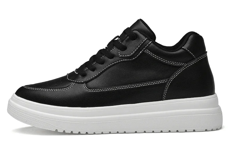 Lift Turnschuhe Mann Aufzug Schuhe Höhe Erhöhen Einlegesohle 8 cm Weiß Schwarz Größere Schuhe Männer Freizeit Mode Sport Plus größe 36-44 – Detail 36