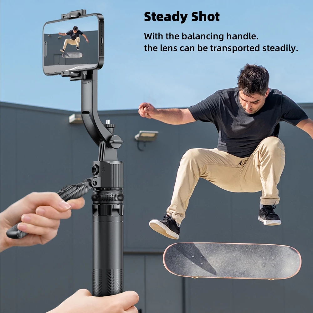 Selfie Stick C17 With Bluetooth Remote Intelligent AI Follow-Up Anti Shake Pan Tilt Tripod Fully Automatic Photography Artifact