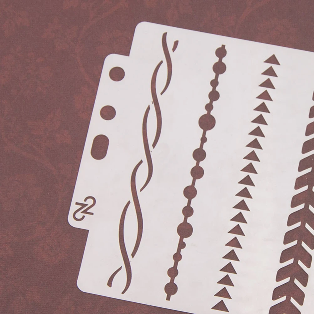 قوالب رسم نمط استنسل قابل لإعادة الاستخدام للحرف الفنية وبطاقات الهدايا والإشارات المرجعية وأوراق بلاستيكية قابلة للغسل ومقاومة للماء #4