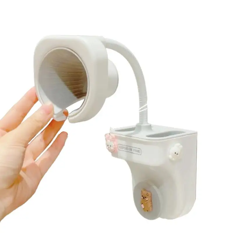 Hair Dryer Wall Holder Hands-Free Flexible Dryer Holder Self-Adhesive Flexible Dryer Holder Compact Styling Tools Organizer With