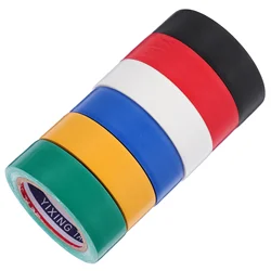 6 Rolls High-Temp Insulation Tape Electrical Insulating Tape Outdoor High Temp Color Car Indoor Insulation Electrician Pvc Color