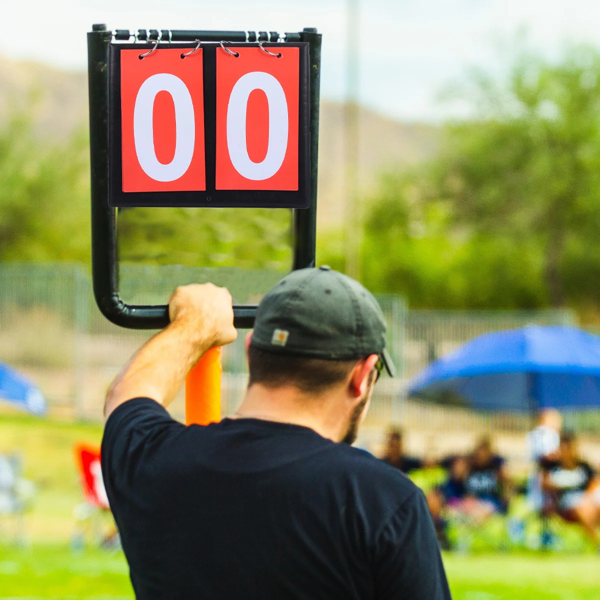 

Drainage Basket Flip Card Basketball Score Board Scoreboard for Sport Portable Flipper Red