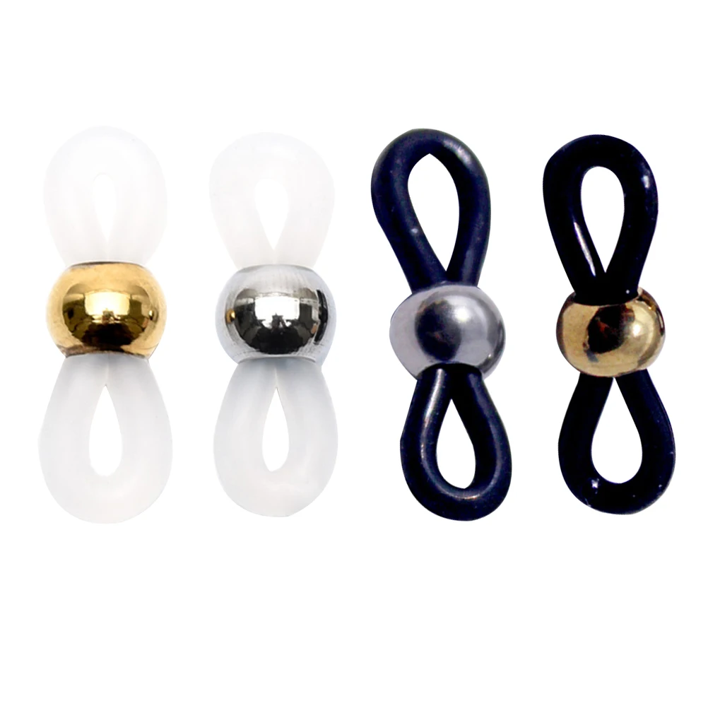 

40pcs Eyeglasses Chain Accessories Non Slip Silicone Ring Cord Holder Durable Glasses Leg Connector Easy Install
