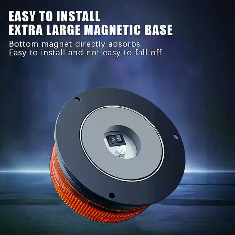 LED Magnetic Warning Light Car Truck Vehicle Wireless Strobe Beacon Flashlight Emergency Signal Night Sensor Flashing Solar