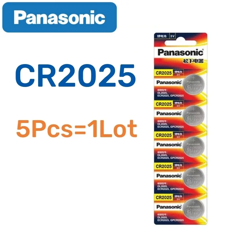 3V 5-50pcs Orginal PANASONIC CR2025 CR 2025 Lithium Battery DL2025 ECR2025 GPCR2025 For Watch Calculator Clock Remote Control