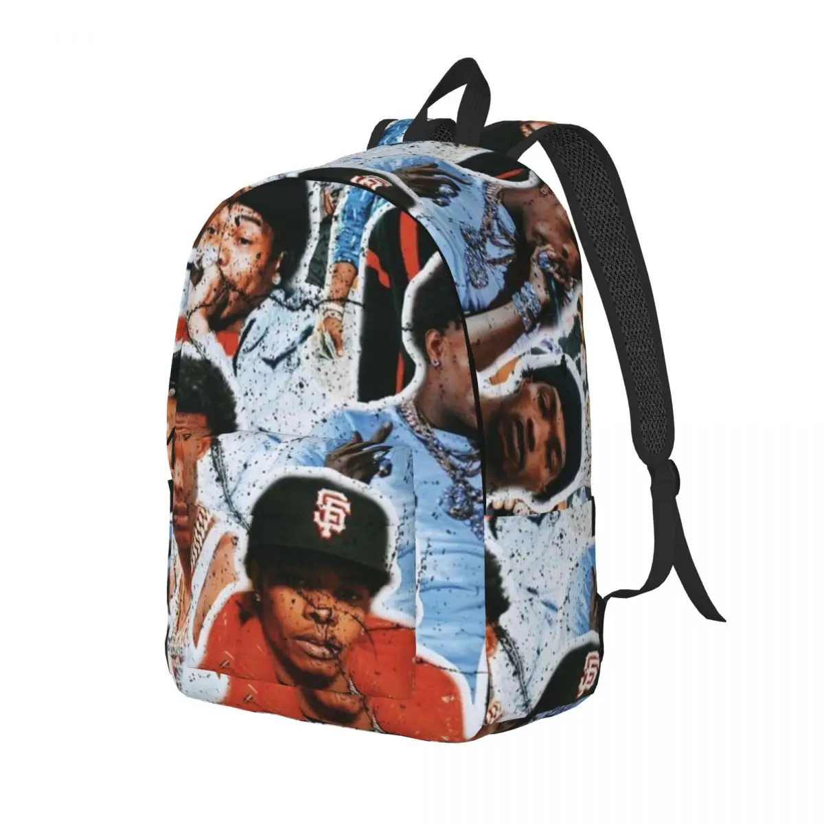 Lil Baby Backpack for Men Women Fashion Student Hiking Travel Daypack Hip Hop Singer Laptop Computer Canvas Bags with Pocket