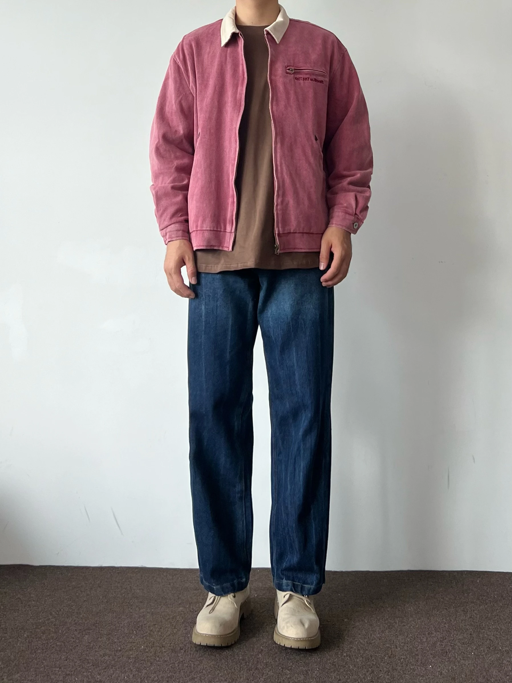 

ORT American Retro Vintage Waed Heavy Du Vintage Jaet Мужская джинсовая куртка Весенне-осенняя одежда Res Верхняя одежда