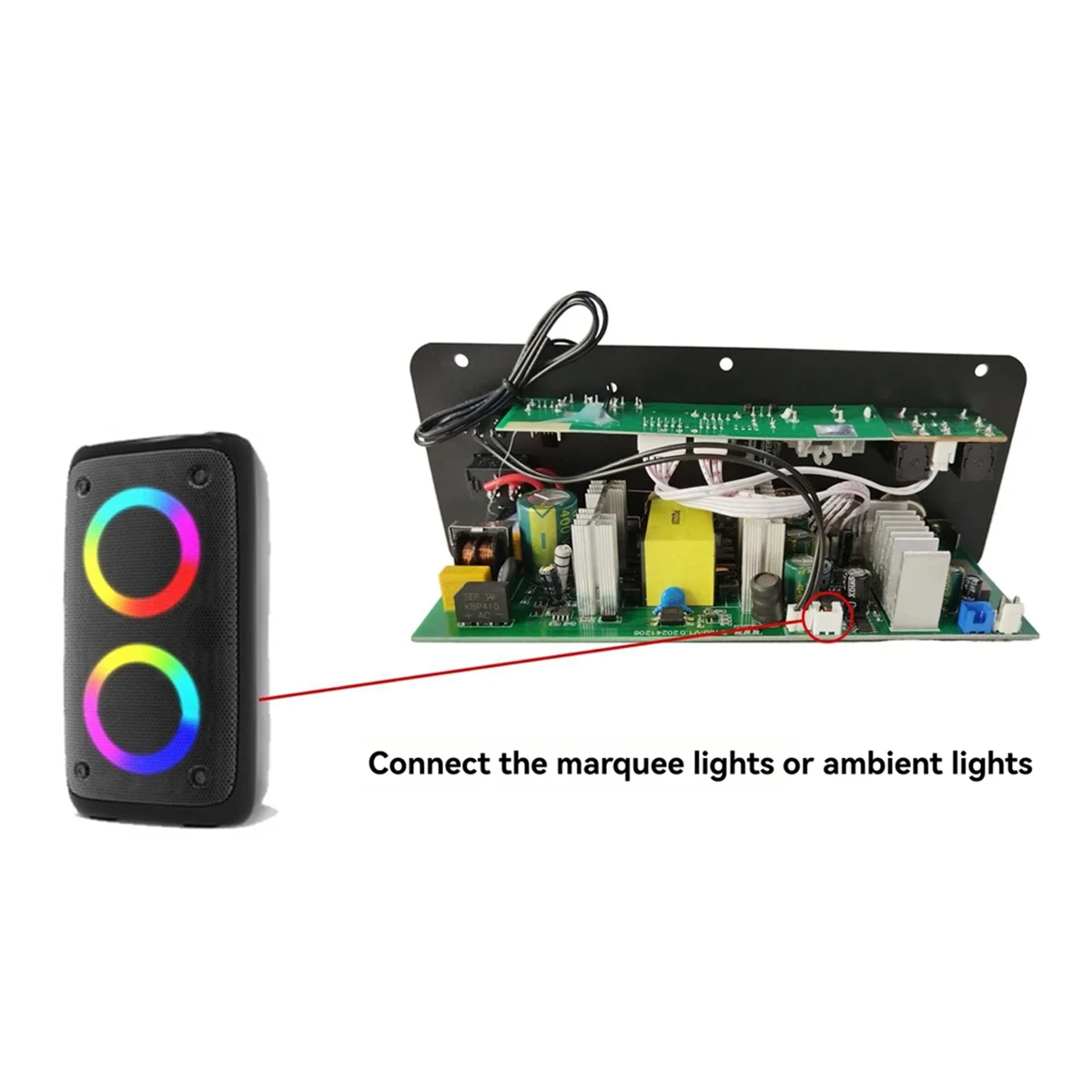 Papan Amplifier Daya Bluetooth 100W Teknologi Baru dengan Input Audio Optik Amplifier Karaoke HiFi Papan Amplifier Rumah/Mobil Steker UE