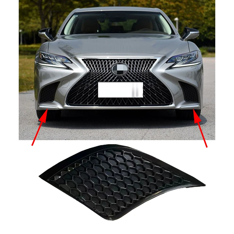 Auto Left or Right Front Bumper Mesh Fog Light Grille Grill Cover For Lexus LS LS350 LS500 2017 2018 2019 2020