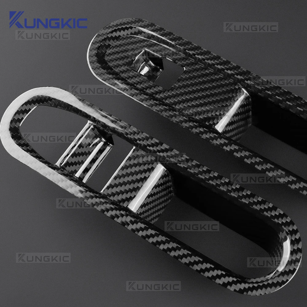 

Hard Dry Carbon Fiber Car Door Window Switch Panel Cover Sticker For BMW MINI Cooper E J01 EV Electric SE 2024 2025 LHD RHD