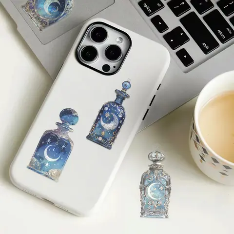 50 st söta tecknade universum månfas flaskklistermärken graffiti klistermärken resväska laptop telefon dagbok dekoration barnleksaker 10 best sales Parnis månfas - №8