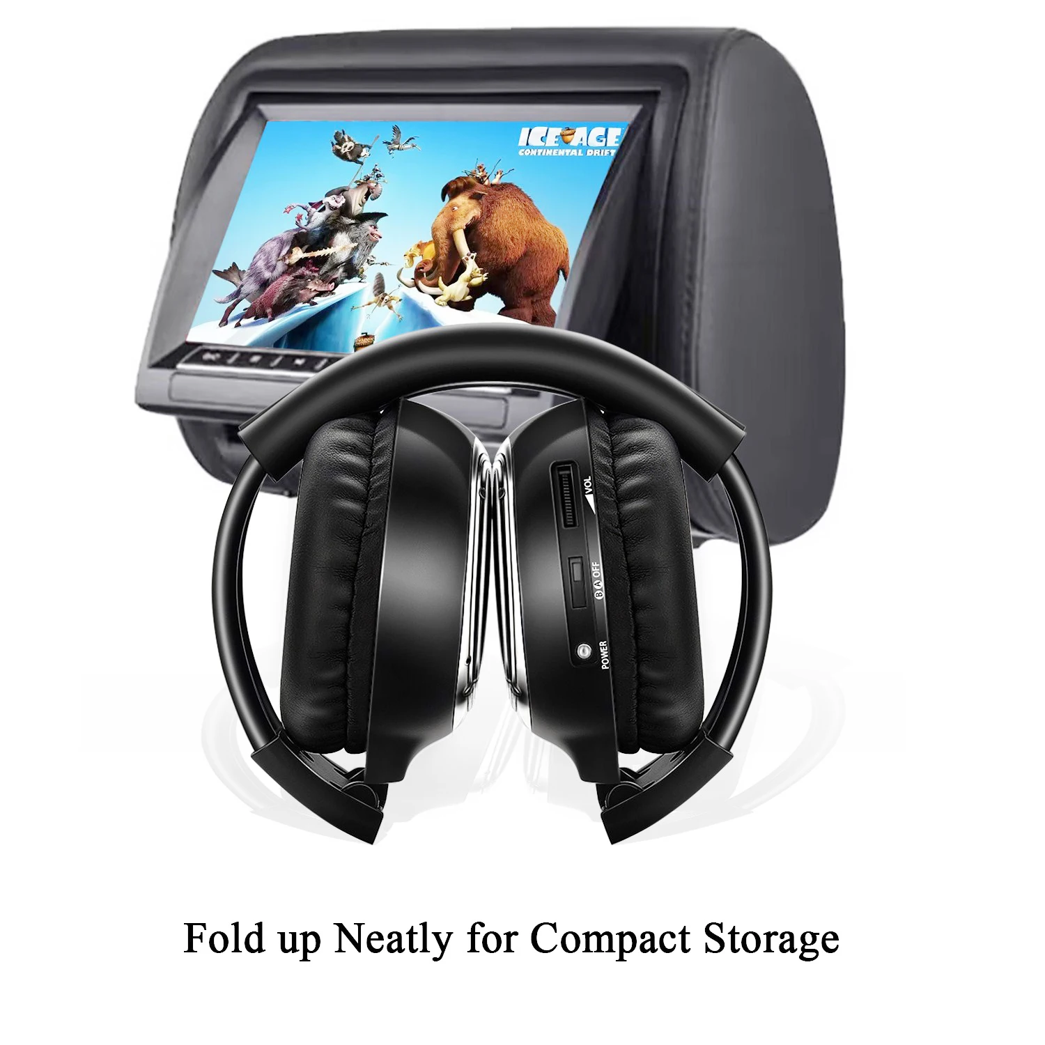 Infrared Stereo Headset  IR headphone Roof Dvd or Headrest Dvd Player Two Channels for Car and TV use