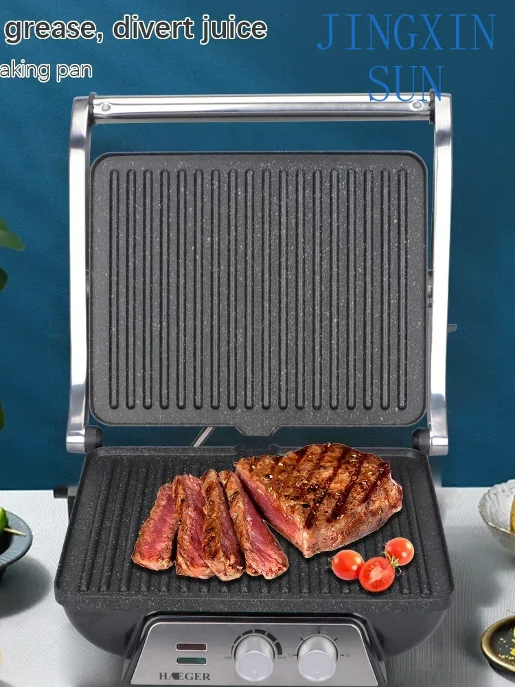 Household 220v Household Steak Grill Barbecue Steak Machine Electric Frying Pan Steak Oven Sandwich Panini Machine Breakfast Mak