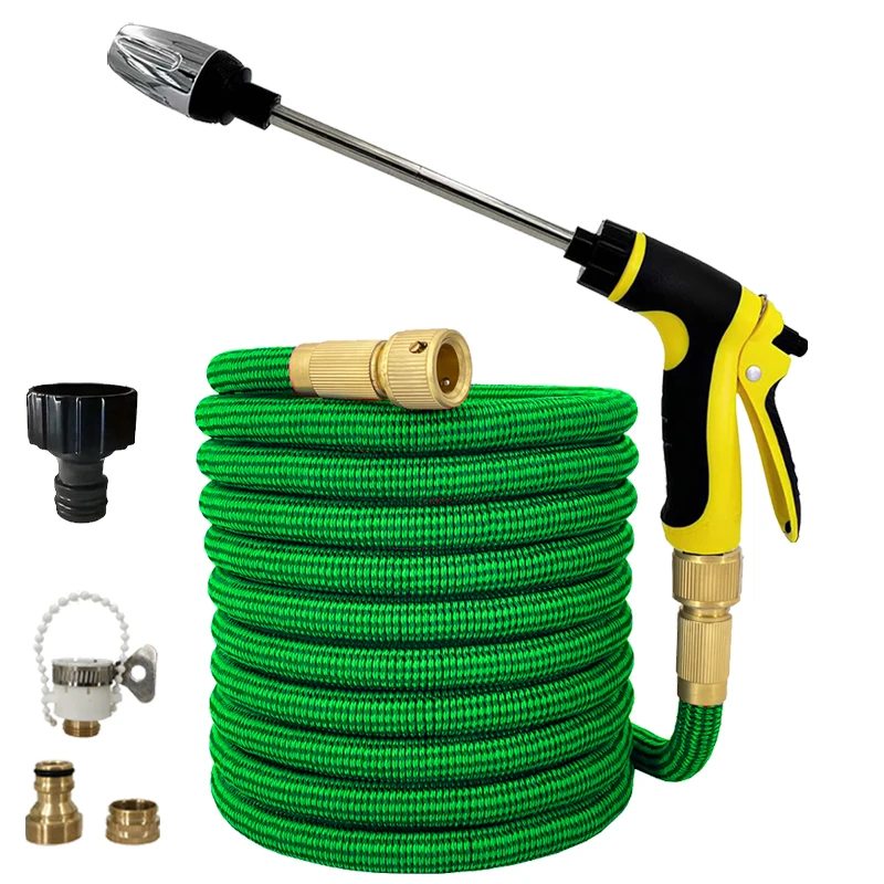 

Garden Hose Reel Expandable Watering Hose Water Gun High Pressure Flexible Car Wash Watering Garden Irrigation Magic Hose