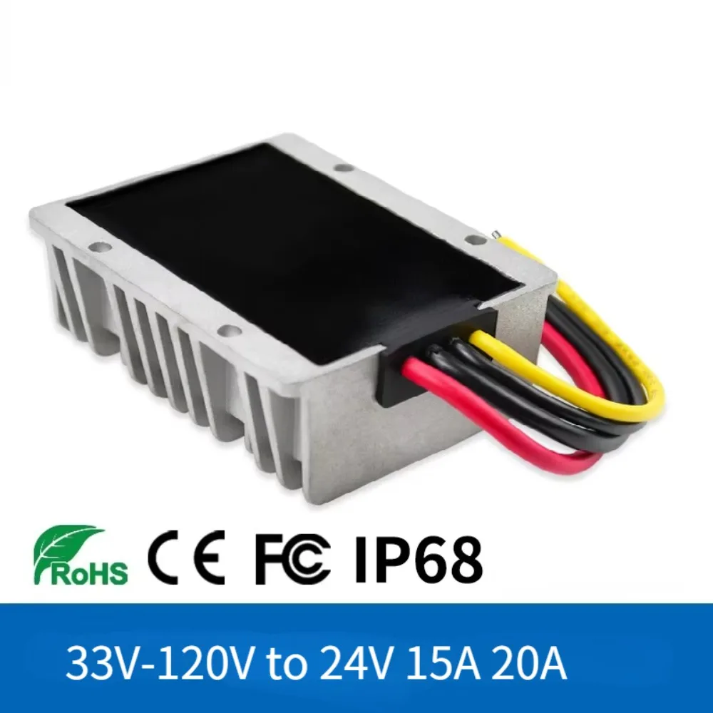 100V 90V 60V 72V 84V 48V 36V To 24V 20A 15A Buck DC DC Power Converter Voltage Supply Module Step Down Regulator Vehicle Car