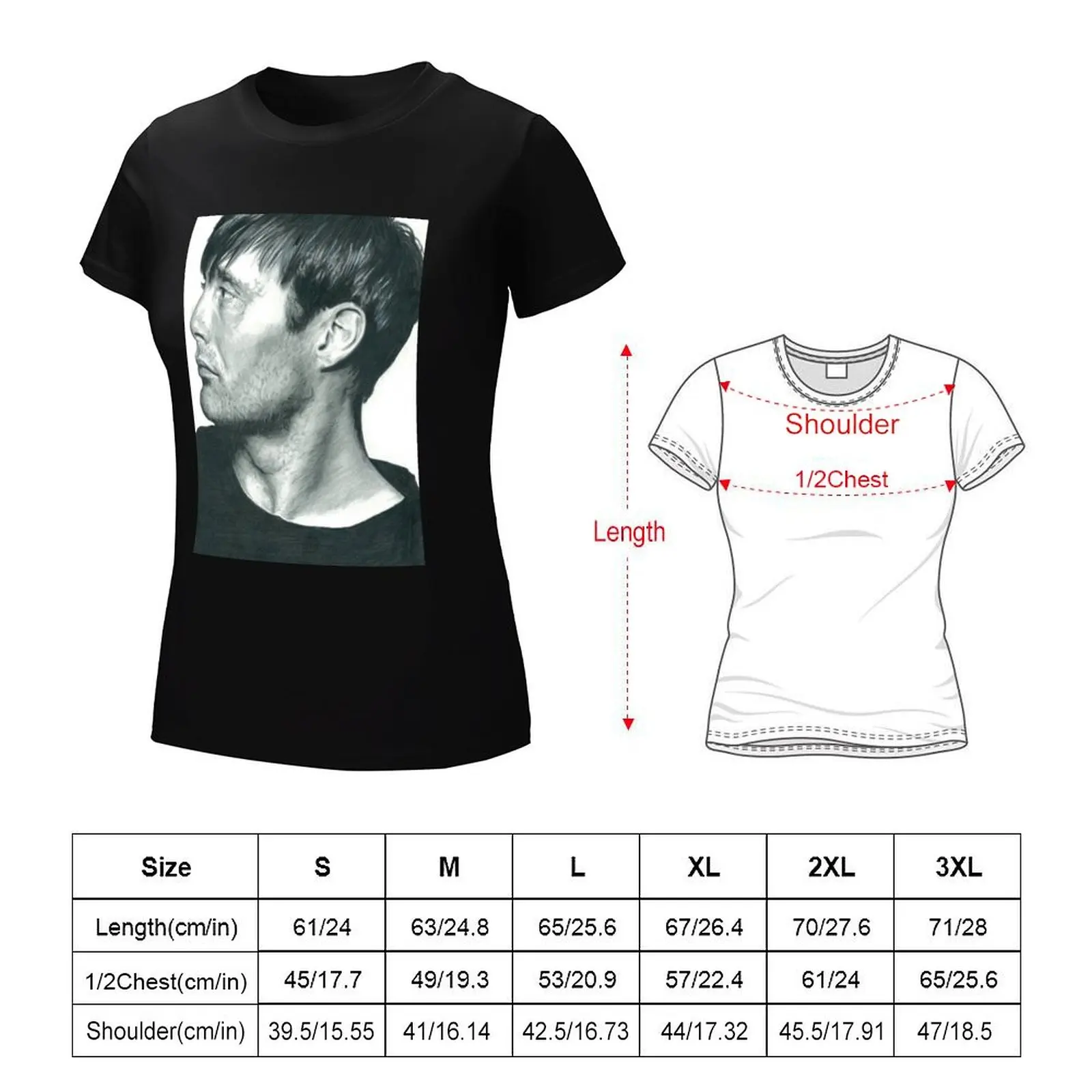 Mads Mikkelsen 1 T-Shirt Short sleeve tee kawaii clothes cute tops Aesthetic clothing Women's summer blouses 2024