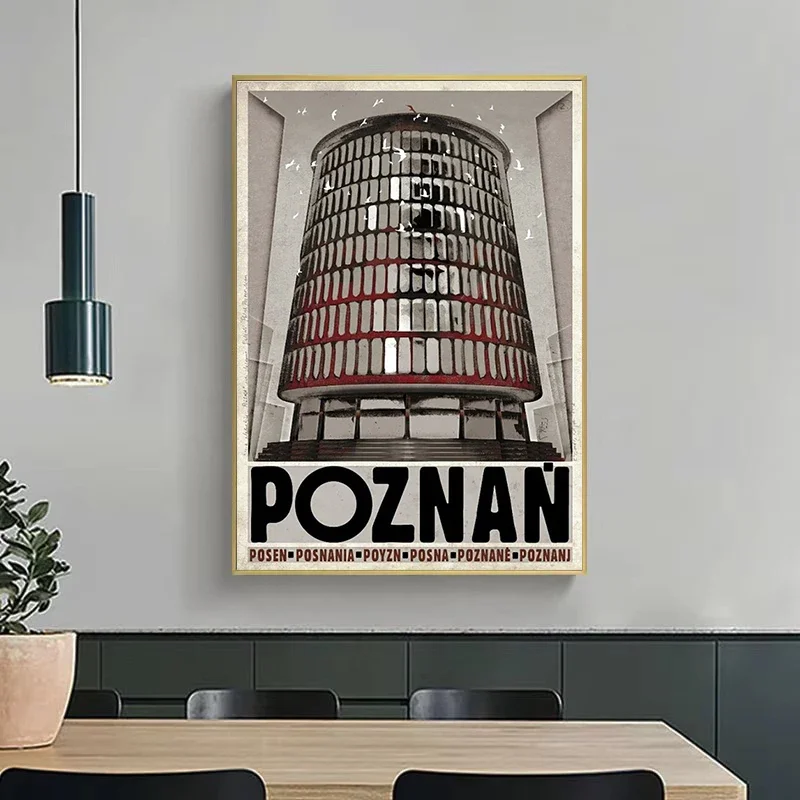 Retro Original Poland Local Pictorial Podhale Kocie Gory Poster and Print Canvas Painting Wall Art Pictures for Room Home Decor
