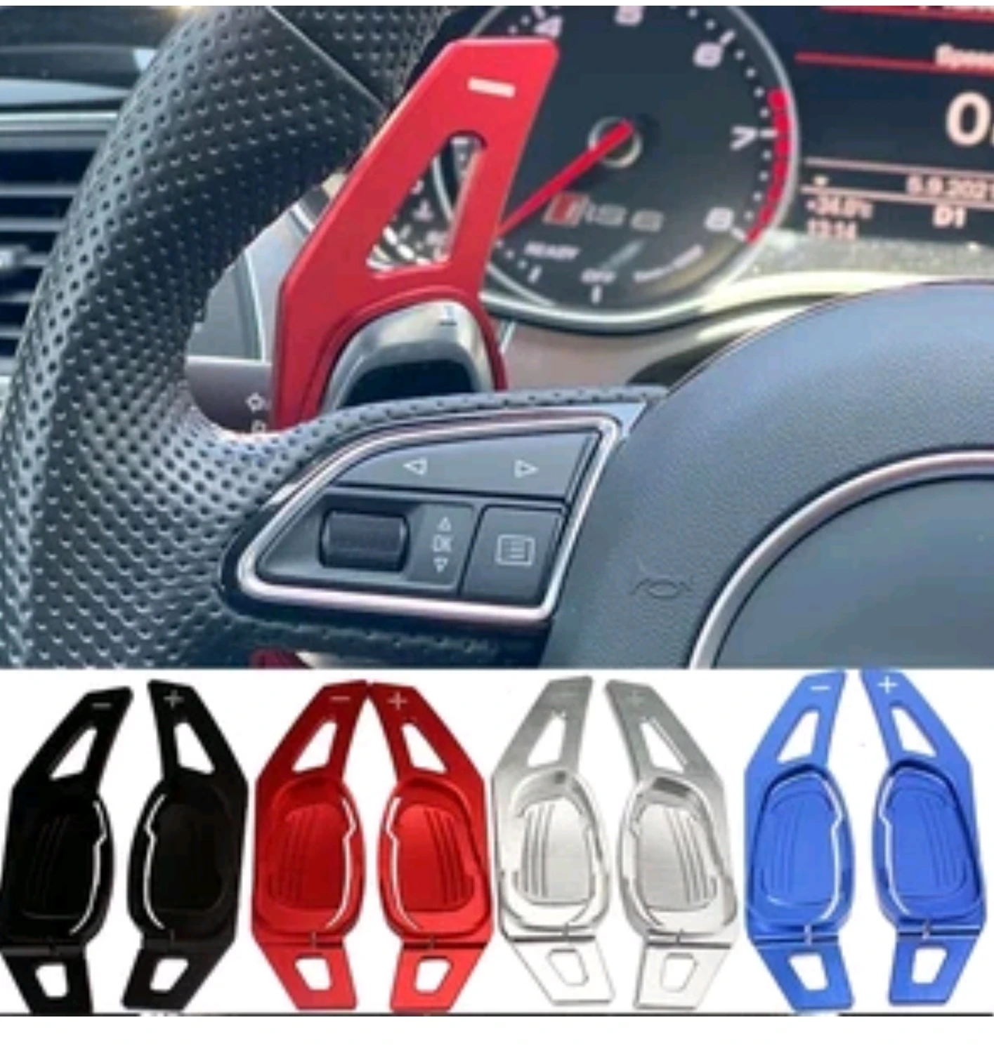 Car Steering Wheel Shift Paddle Shifter Extension For Audi A5 S3 RS3 2015-2016