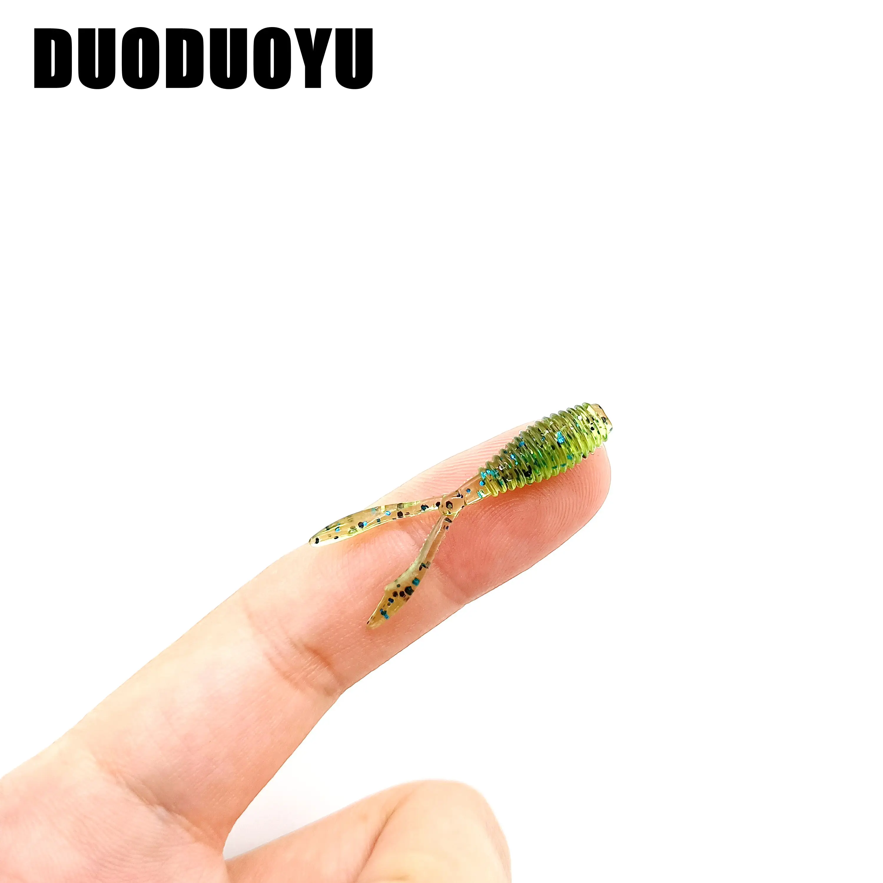 DUODUOYU 10PCS 0,4g/35mm Mini Ajing Weiche Angeln Locken Twin Schwanz Isca Künstliche Köder Wobbler ozean Rock Silikon Angelgerät – Detail 1