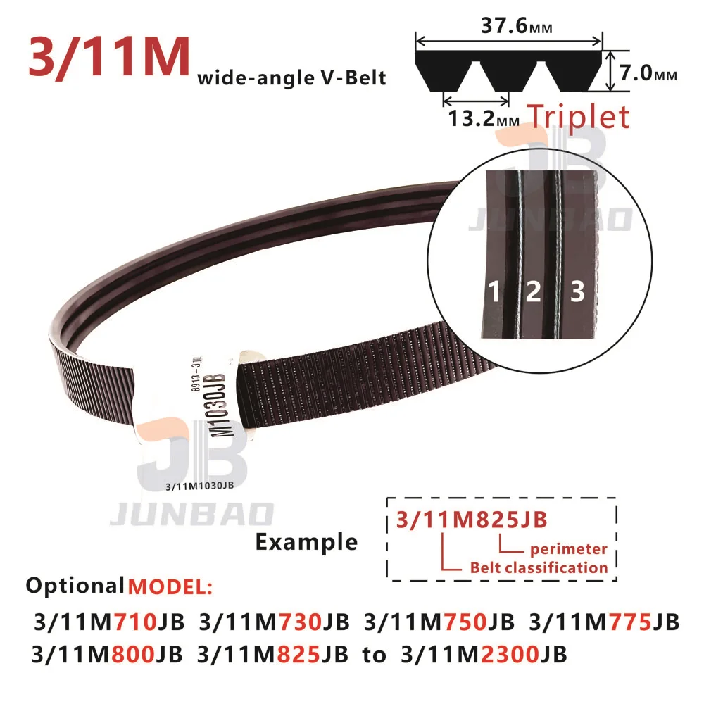 

3/11M Joined V-Belt 710-2300MM Heavy Duty Belt for Industrial Machinery Agricultural Equipment Wide-angle band Water tower Belt