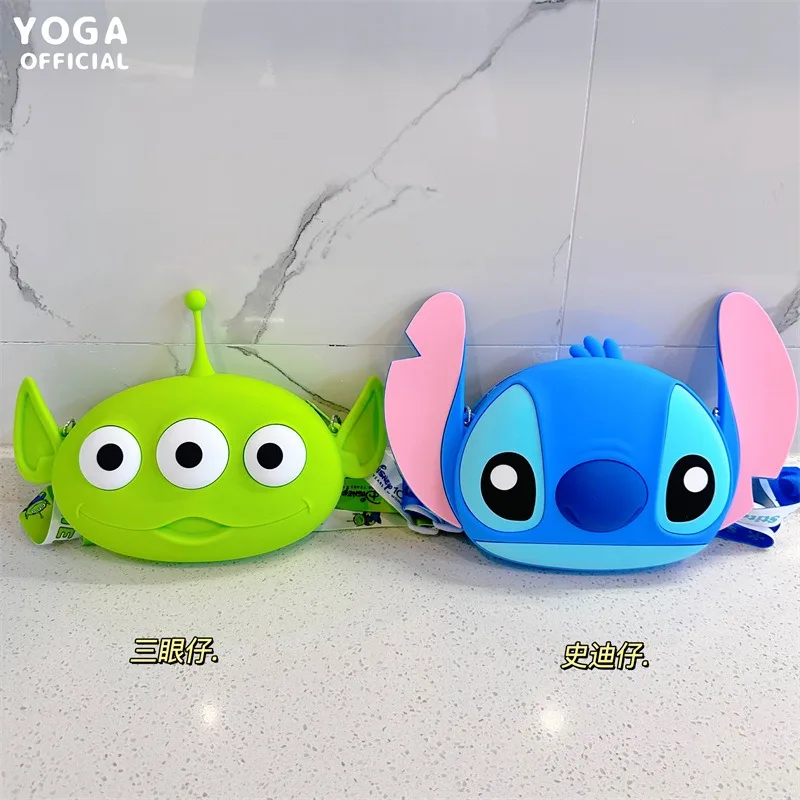 Disney Bag Mike Wazowski Cute Silica Gel and Compact Crossbody Lightweight and Cartoon Girl Pericardial Children Change Storage