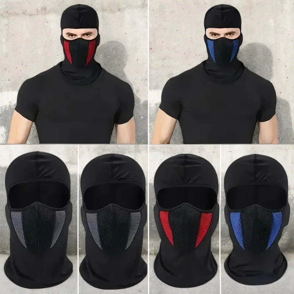 

​ ​ Полнолицевая ветрозащитная маска-балаклава — дышащий чехол для головы мотоцикла для езды на велосипеде, занятий спортом на открытом воздухе и мужской защиты CS ​ ​