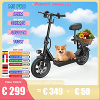 NANROBOT M5PRO Electric Scooter With Seat And Basket 12 Inch 750W Foldable Kick eScooter 48V10Ah Max Range 40km Mobility Scooter