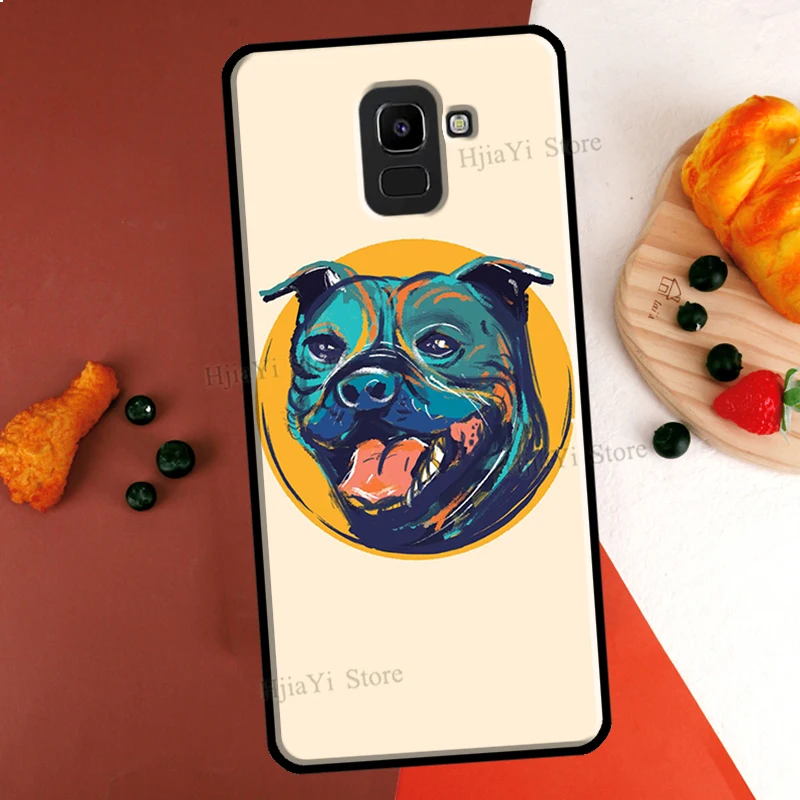 Staffordshire Bull Terrier Dog Case For Samsung A5 A3 J1 2016 J3 J5 J7 2017 J4 J6 J8 A7 A9 A8 A6 Plus 2018 Cover Coque