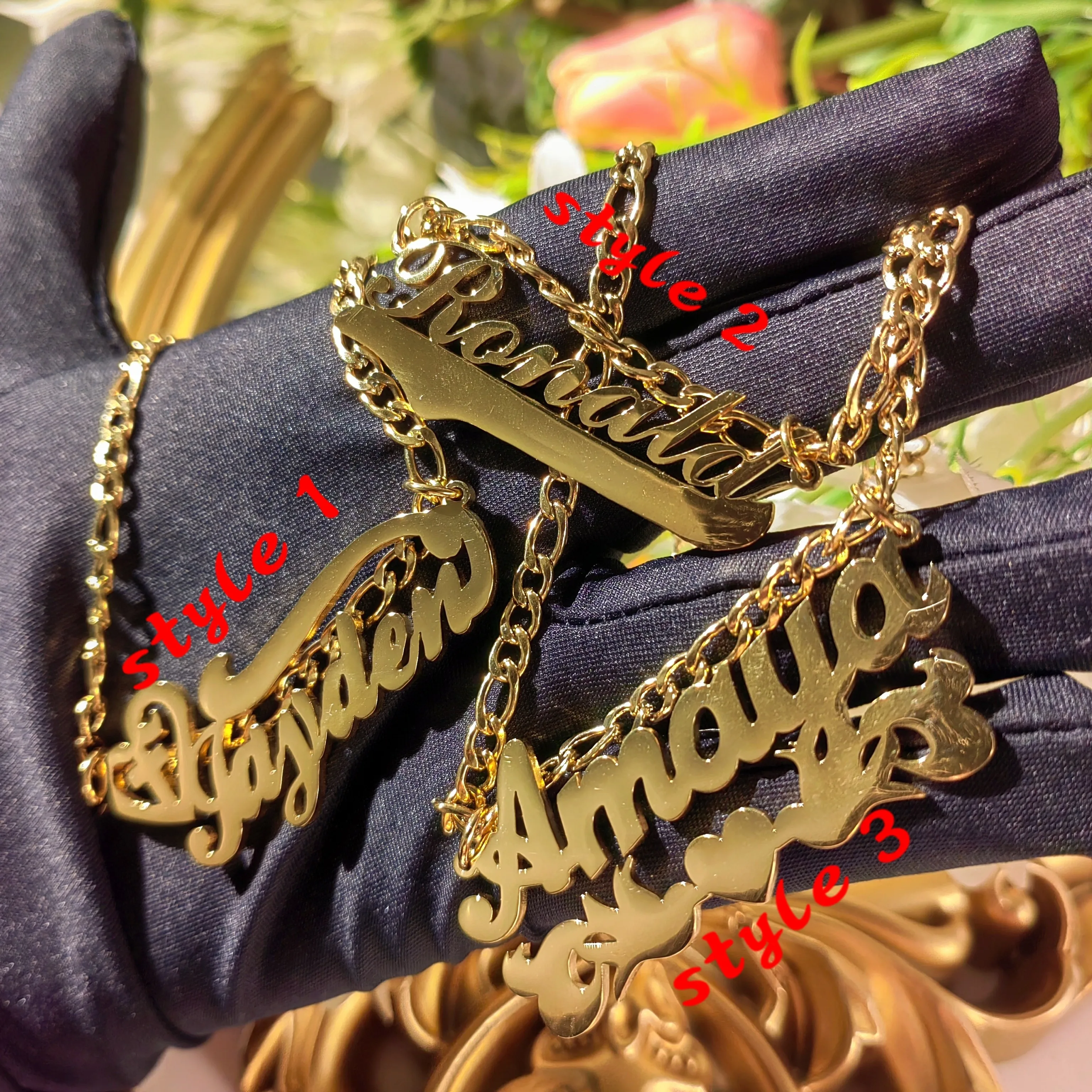 

Customized Style Fashion Necklaces For Women Heart Name Necklace Personalized Letter Choker Necklace Pendant Nameplate Jewelry