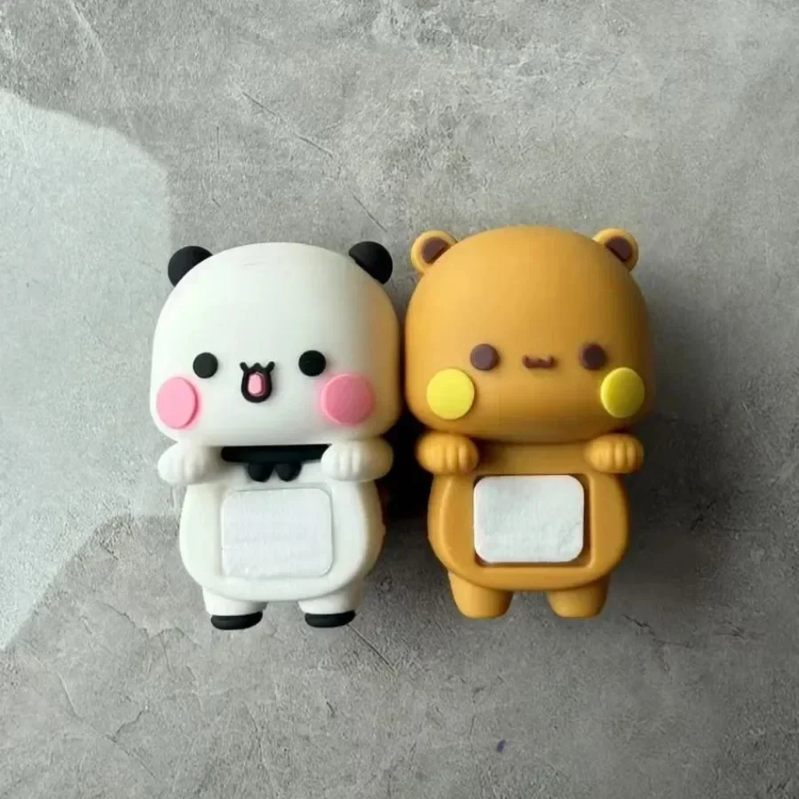 Kawaii Bubu Dudu Anime Figures Home Car Phone Ornament Cute Panda Mini Toy Cartoon Yier Bear Doll Screen Decor Couple Gift