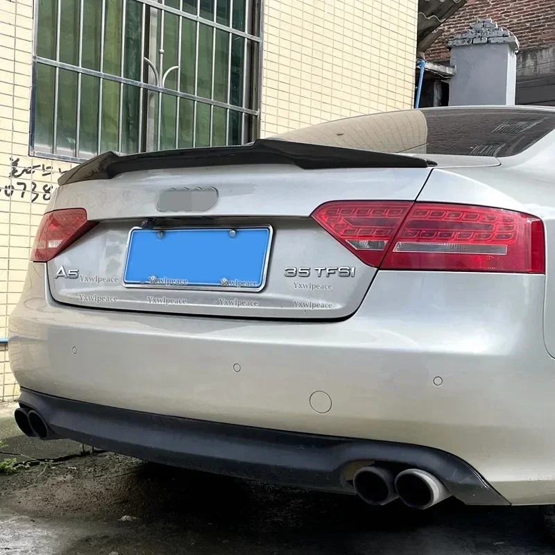 Real Carbon Fiber Material Trunk Lip Spoiler For Audi A5 B8 2008 2009 2010 11 12 13 2014 2015 2016 Sportback Coupe 2-Doors