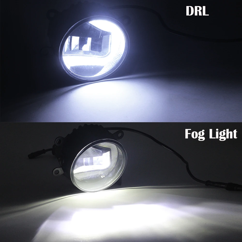 2IN1 Car Styling LED Fog Light DRL Daytime Running Lamp White For Mazda MPV 2/II (LW) 1999 2000 2001 2002 2003 2004 2005 2006