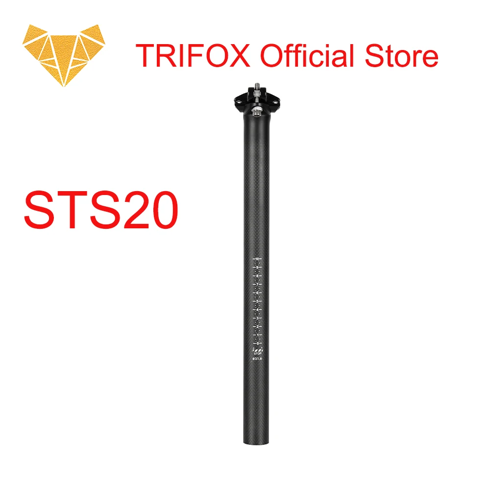 

TRIFOX Official Store STS20 Superlight Carbon Bicycle Seatpost T800 UD Matte 3K MTB Road Bike Seat Post Parts 27.2/31.6 x 400MM