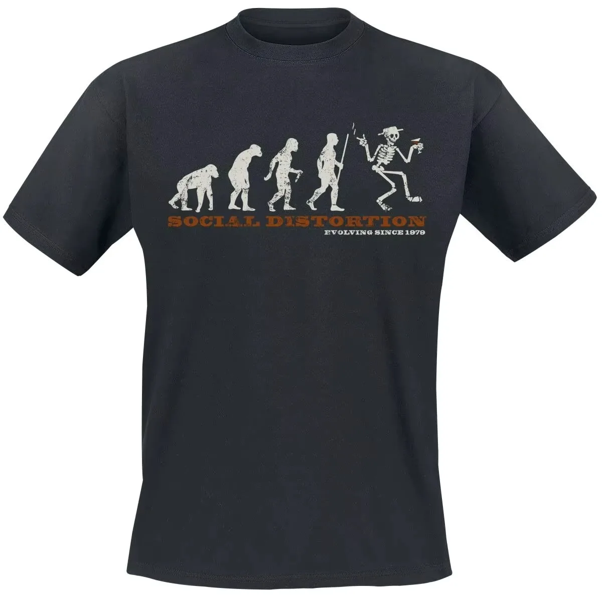 Social Distortion Evolution Skelly Band Logo Band Graphic T-Shirt Cotton Men Women Streetwear Tee