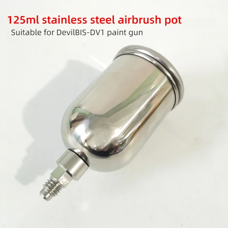 Suitable for DeVilbiss small spray gun pot 125ml stainless steel car touch up paint spray gun accessories