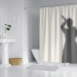 Aertemisi Psycho Halloween Decoration Shower Curtain Set with Grommets and Hooks for Bathroom Decor