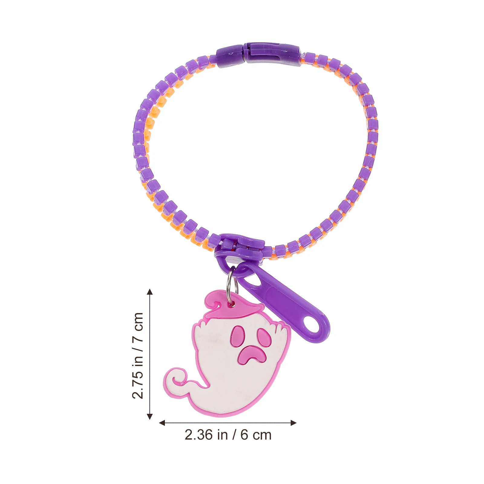 

10Pcs Halloween Zipper Plastic Bracelet Bangle Kids Sensory Stress Relief Anti-Anxiety Party Favor Zipper Bracelet