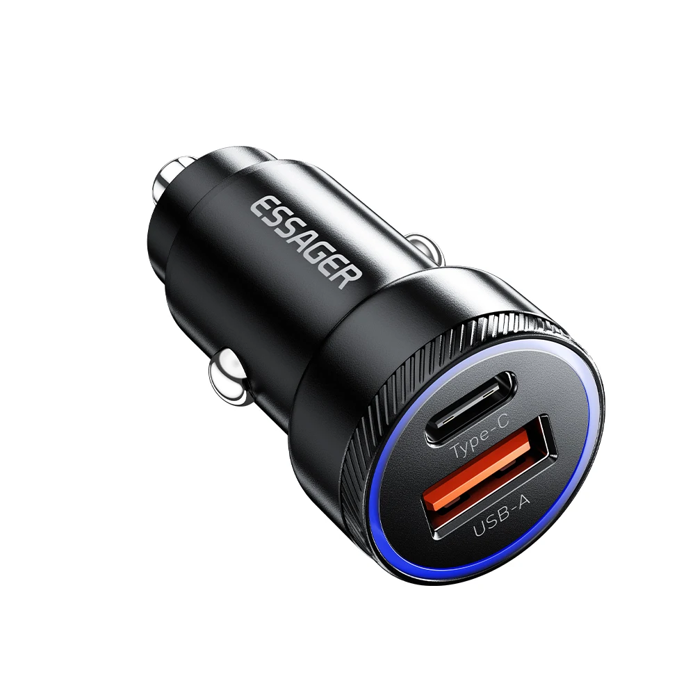 Essager 54W USB Car Charger 5A Fast Charing QC 3.0 PD 3.0 SCP AFC USB Type C Car Phone Chargers For 