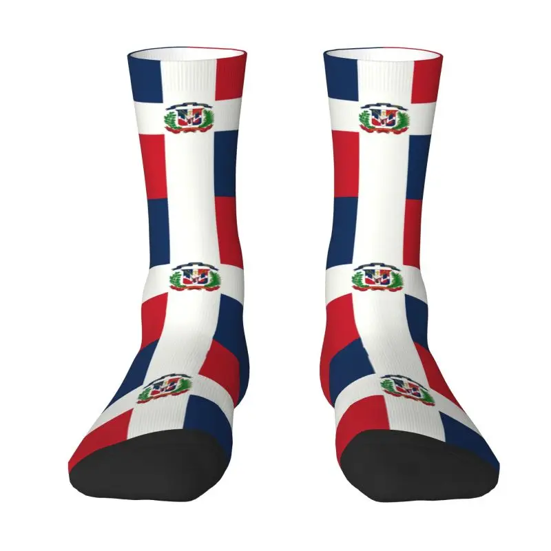 Dominican Republic Flag Dress Socks Mens Womens Warm Funny Novelty Crew Socks