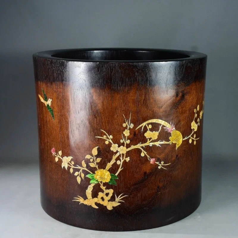 Treasured rosewood inlaid shell painting tank, 46 cm high, 46 cm long, 46 cm wide
