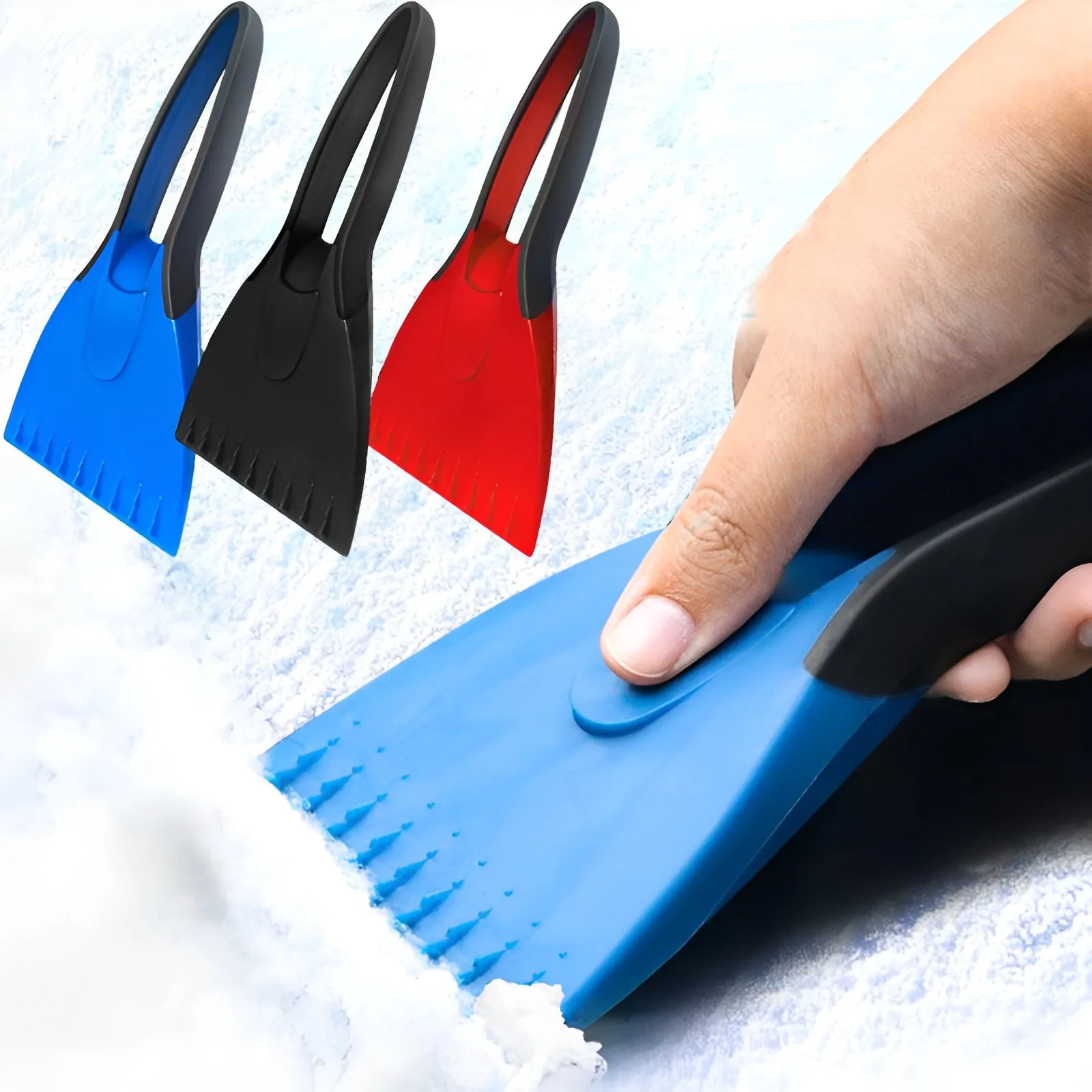 Silicone Car Ice Scrapers Winter Car Windshield Snow Brush Soft Non-slip Handle Ice Scraper Snow Shovel Removal Car Accessories